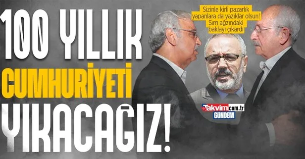 6’lı koalisyonun ortağı HDP’den Yavuz Ağıralioğlu ve Cumhuriyet hakkında skandal sözler! Sırrı Sakık: 100 yıllık Cumhuriyeti değiştireceğiz