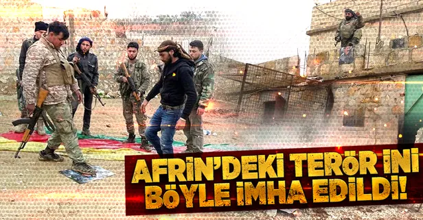 Afrin'de YPG'nin sözde karargahları böyle imha ediliyor-1