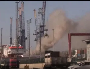 Ambarlı Limanı’nda gemi yangını