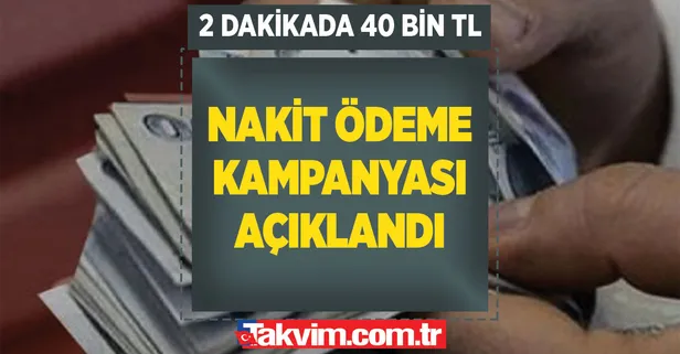 Son dakika banka nakit ödeme kampanyasını duyurdu ve rekor başvuru yapıldı! 2 dakikada 40.000 TL almak ister misiniz?