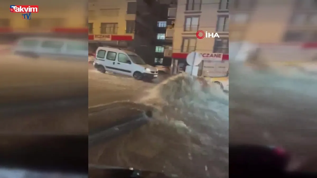 Ankara’da sağanak sonrası yollar göle döndü