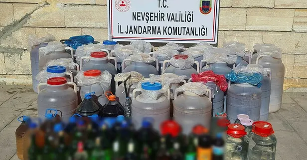 Nevşehir'de 2 bin 52 litre sahte içki ele geçirildi