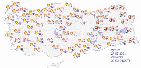Son dakika: Meteoroloji'den o iller için kuvvetli yağış uyarısı | 23 Mayıs HAVA DURUMU-11