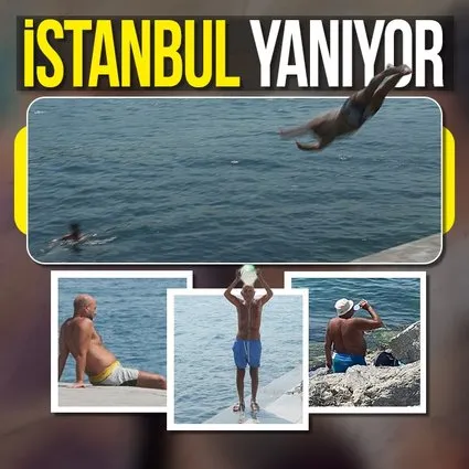 İstanbul yanıyor! Vatandaş Boğaz'a atladı