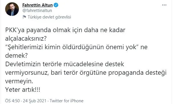 iletisim-baskani-fahrettin-altundan-ozgur-ozelin-skandal-gara-aciklamasina-tepki-durmayacagiz-teroru-bitirecegiz-1614207685403.jpg İletişim Başkanı Fahrettin Altun'dan Özgür Özel'in skandal 'Gara' açıklamasına tepki: Durmayacağız terörü bitireceğiz-3