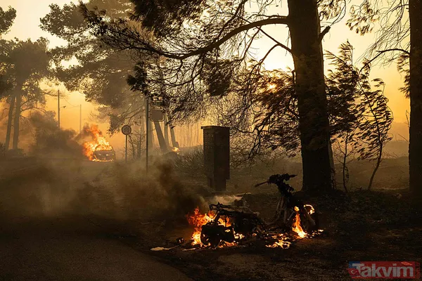 Yunanistan alevlere teslim oldu! O güne kadar kırmızı alarm! | Türkiye'den Yunanistan'a yardım eli - 5