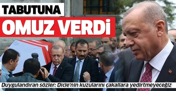 SON DAKİKA: Prof. Dr. Ahmet Haluk Dursun’a veda! Başkan Erdoğan tabutuna omuz verdi
