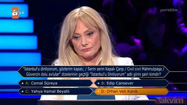 Kenan İmirzalıoğlu'nun sunduğu Kim Milyoner Olmak İster'de geceye damga vuran yarışmacı! Son kararım demedi yarışmaya veda etti - 22