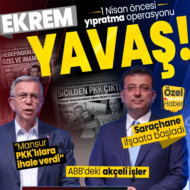İmamoğlu yıpratma operasyonuna başladı! Ekremci medyada Mansur Yavaş PKKlılara ihale verdi haberleri: ABBdeki akçeli işler ifşa oldu