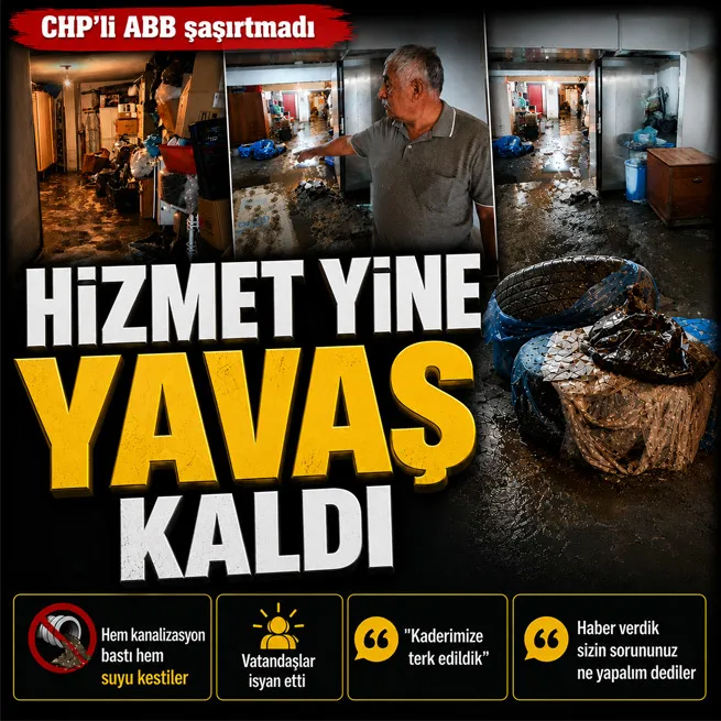 CHPli ABBnin altyapı çalışması binayı kanalizasyon suyuna gömdü! Başkentte rezalet