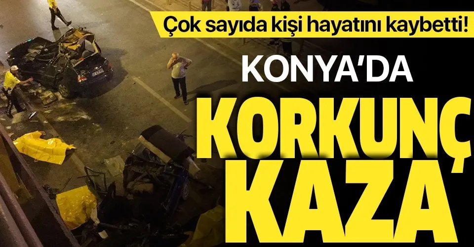 Son dakika: Konya'da feci kaza! İki otomobil çarpıştı