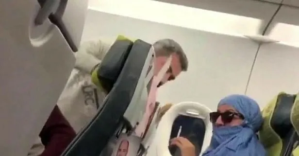 Uçakta olay çıkaran kadın tutuklandı
