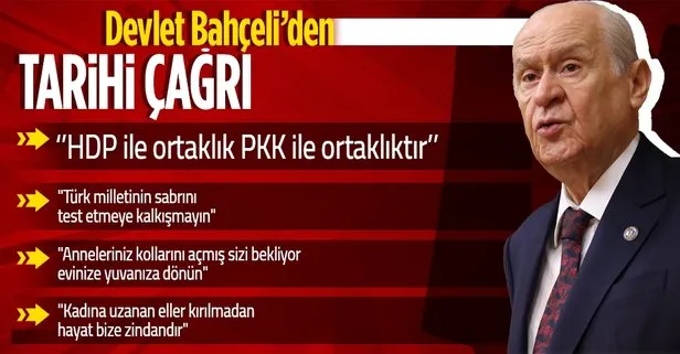 SON DAKİKA: MHP Genel Başkanı Devlet Bahçeli’den Analar-Bacılar Kurultayı’nda önemli açıklamalar: Analarınız kollarını açmış bekliyor evinize dönün