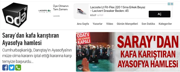 ODA TV, TELE1, Halk TV ve Birgün gazetesinin Ayasofya yalanı ortaya çıktı! CHP yandaşı çamur medyasının yalanını Cumhurbaşkanlığı ifşa etti-5