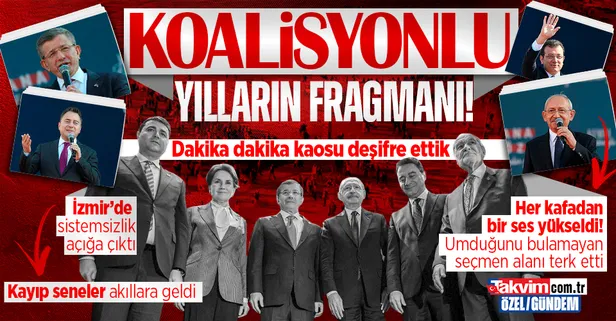 7'linin İzmir mitingi koalisyonlu yılların fragmanı gibi! Her kafadan bir ses yükseldi, sistemsizlik baş gösterdi: Dakika dakika kaos