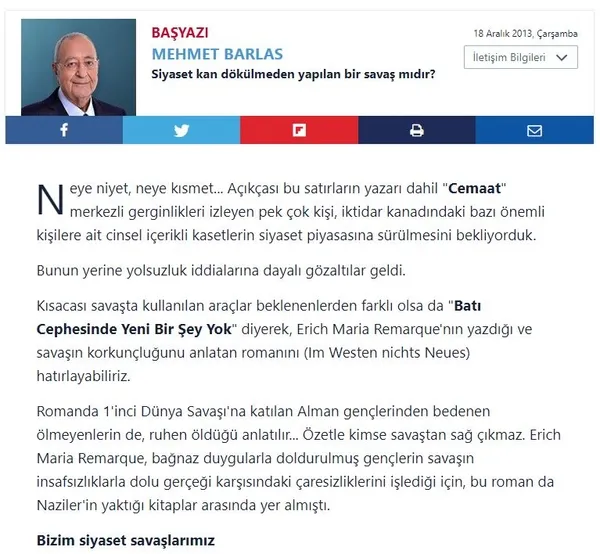 Son dakika: Duayen gazeteci Mehmet Barlas'ın vesayet odaklarına ve milli irade düşmanlarına karşı kaleme aldığı yazılar-7