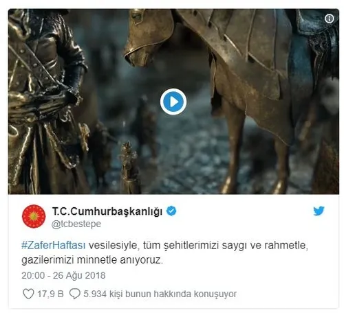 Cumhurbaşkanlığı'nın 'Zafer Haftası' videosuna yoğun ilgi-1