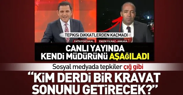 Fatih Portakal’a tepkiler çığ gibi! Canlı yayında Ankara Haber Müdürü Engin Yılmaz’ı aşağılamıştı