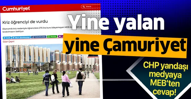 Cumhuriyet'in bir yalanı daha deşifre oldu! MEB'ten açıklama geldi