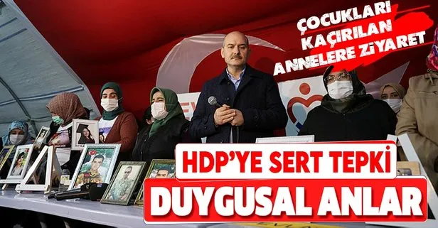 İçişleri Bakanı Süleyman Soylu’dan HDP’ye karşı evlat nöbetindeki ailelere ziyaret: Size hakaret edenin hakkından gelmeyen namerttir