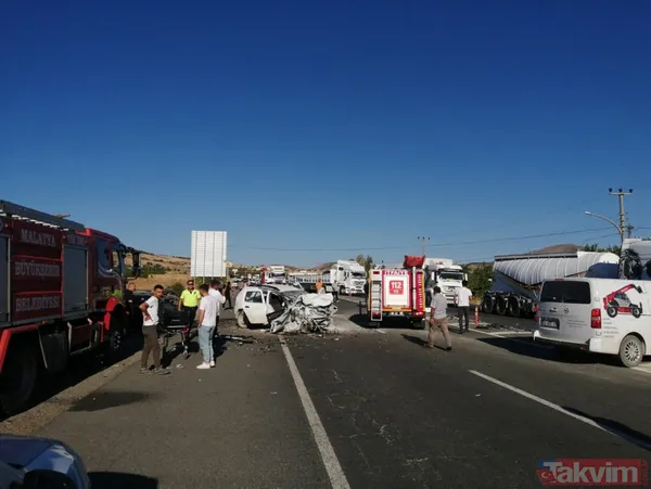 Malatya-Elazığ kara yolunda zincirleme kaza! 2 kişi can verdi | Kare kare can pazarı - 15