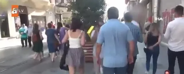 Taksimde genç kadını adım adım takip eden tacizci yakalandı!