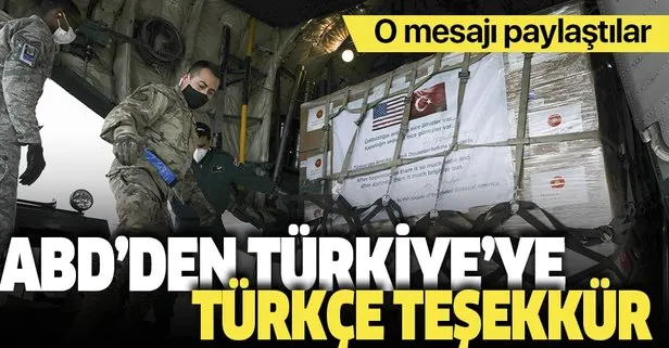 Son dakika: ABD’den, tıbbi yardım malzemeleri için Türkiye’ye teşekkür