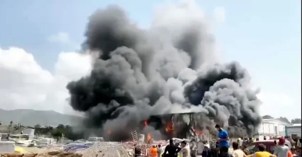 Muğla'da işçilerin kaldığı bir konteyner yandı: Ortalık alev topuna döndü!