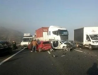 Bursa’da sis faciası! 9 araç birbirine girdi yaralılar var