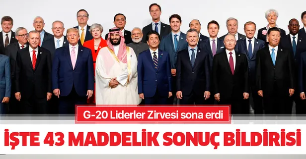 G20 Liderler Zirvesi sona erdi! İşte 43 maddelik sonuç bildirisi