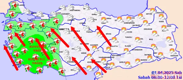 Meteoroloji'den 10 ile kuvvetli yağış alarmı: İstanbul için saat verildi! İzmir, Antalya, Muğla... - 6