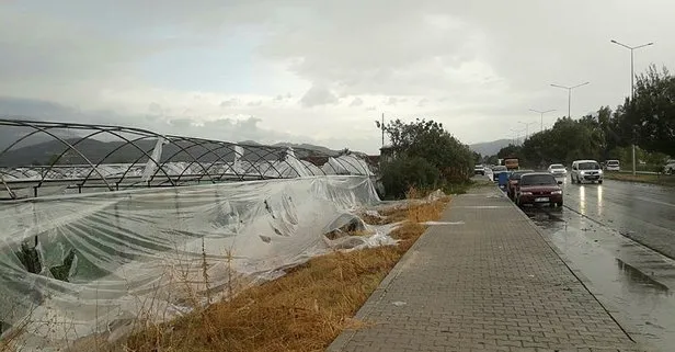 Antalya’da dolu yağışı! Ağaçlarda yaprak kalmadı