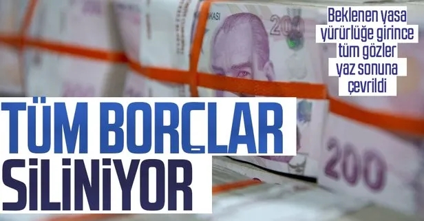 Borçlar siliniyor