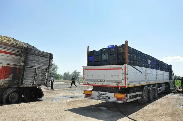 Karaman'da korku dolu anlar! Tırın içinde yatan adam alevlerden son anda kurtuldu-5