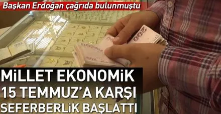 Başkan Erdoğan'ın döviz ve altın çağrısına vatandaştan tam destek