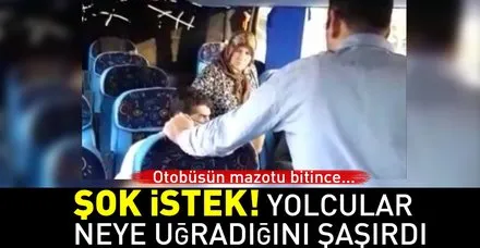 Otobüsün mazotu bitti, yolculardan mazot parası istediler