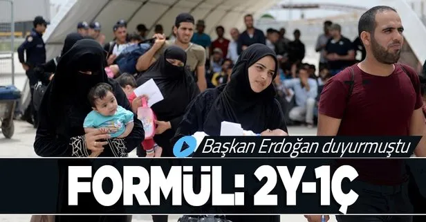 Başkan Recep Tayyip Erdoğan açıklamıştı! Suriyeliler için ’2Y-1Ç’ formülü