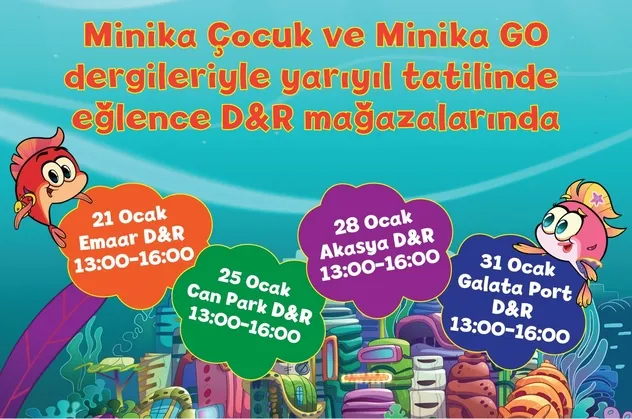 Minika Çocuk ve Minika Go dergi okurları D&R mağazalarında buluşuyor!