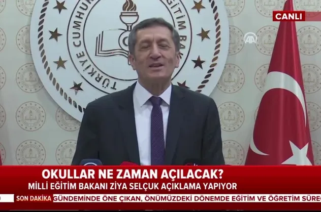 Milli Eğitim Bakanı Ziya Selçuk okulların açılacağı tarihi duyurdu