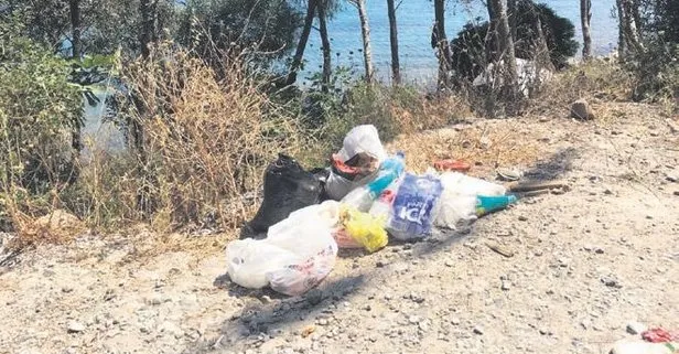 Cennet Koyu’na giden tatilcilerden geriye çöpleri kaldı