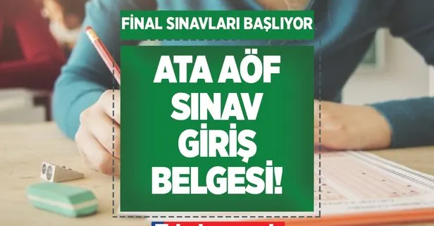 ✍ATA AÖF final sınav yerleri açıklandı mı, belli oldu mu?