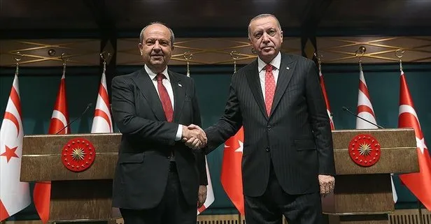 Son dakika: Başkan Recep Tayyip Erdoğan, KKTC Cumhurbaşkanı Ersin Tatar ile görüştü