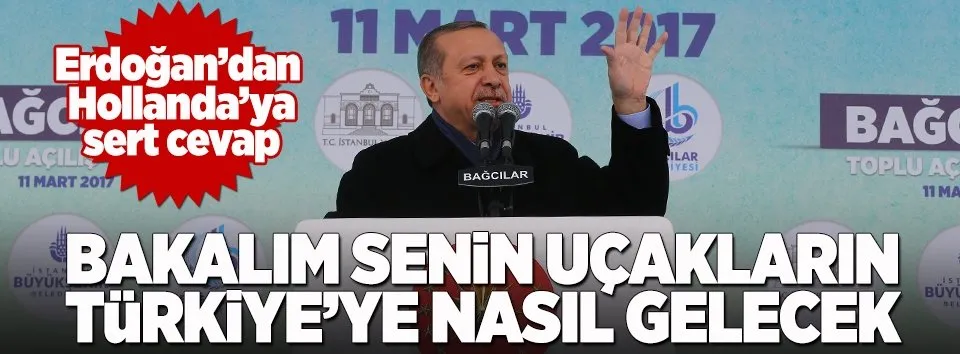 Erdoğan'dan Hollanda'ya sert cevap