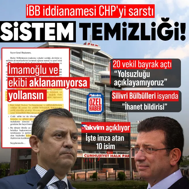 İBB iddianamesi CHPyi sarstı! Kurultay öncesi 20 vekil SİSTEM temizliği istedi: İmamoğlu ve ekibi aklanamıyorsa partiden yollansın