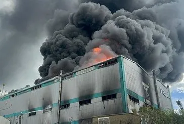 Tekirdağ’da fabrika yangını!