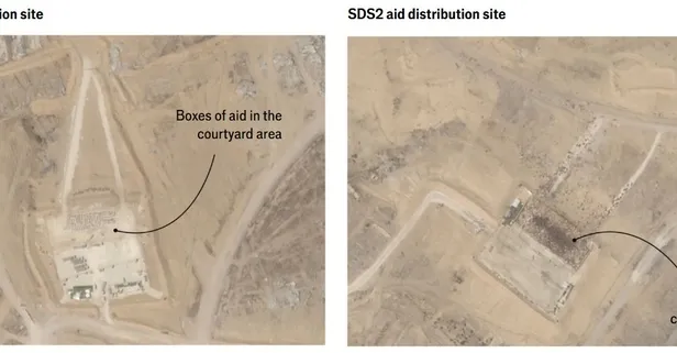 Gazze’nin ölüm noktaları yardım merkezleri: Uyduda ortaya çıktı