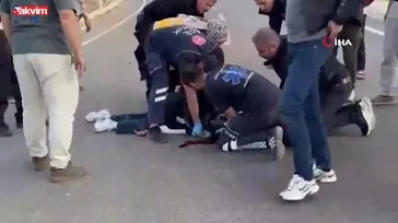 Motosikletten yola savruldu, durumu kritik!