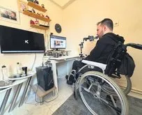15 yıl önce felç geçiren Cem pes etmedi yerli Hawking oldu