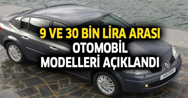 Her bütçeye uygun! Renault Fiat araba marka modelleri 9 ve 30 bin lira arası sahibinden satılık ikinci el otomobiller