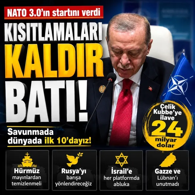 Başkan Erdoğandan NATO Liderler Zirvesinde tarihi açıklamalar! Kısıtlamalar kalksın mesajı: Hürmüz için katkı sunmaya hazırız